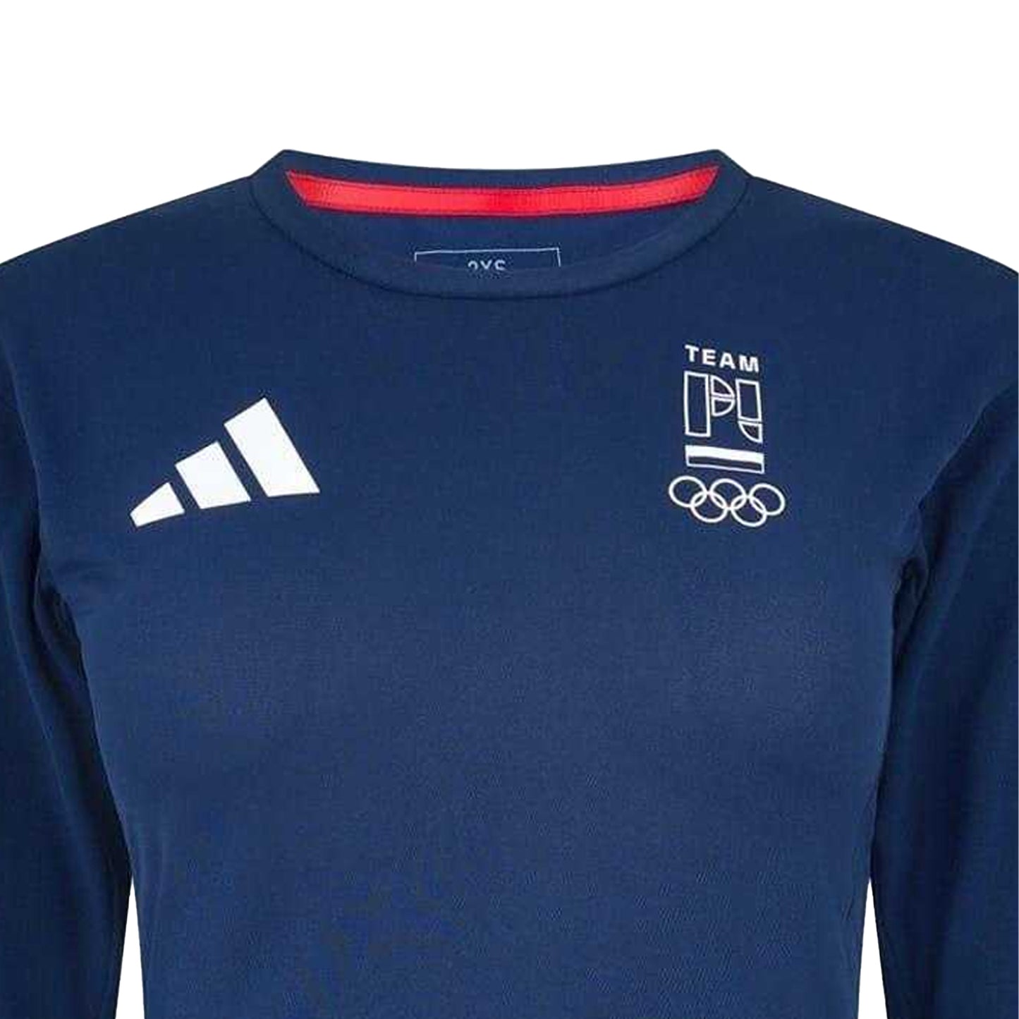 Collegiate Navy - Side - Adidas Womens-Ladies Team PL Olympic Top