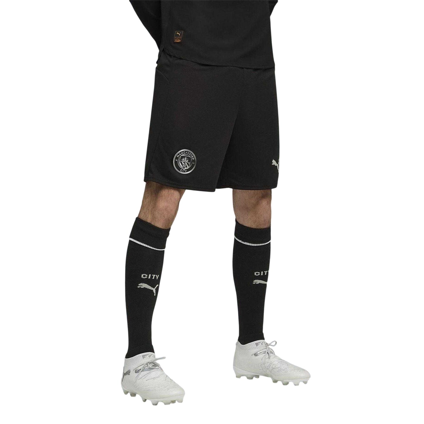 Black - Side - Puma Mens 25-26 Manchester City FC Away Shorts