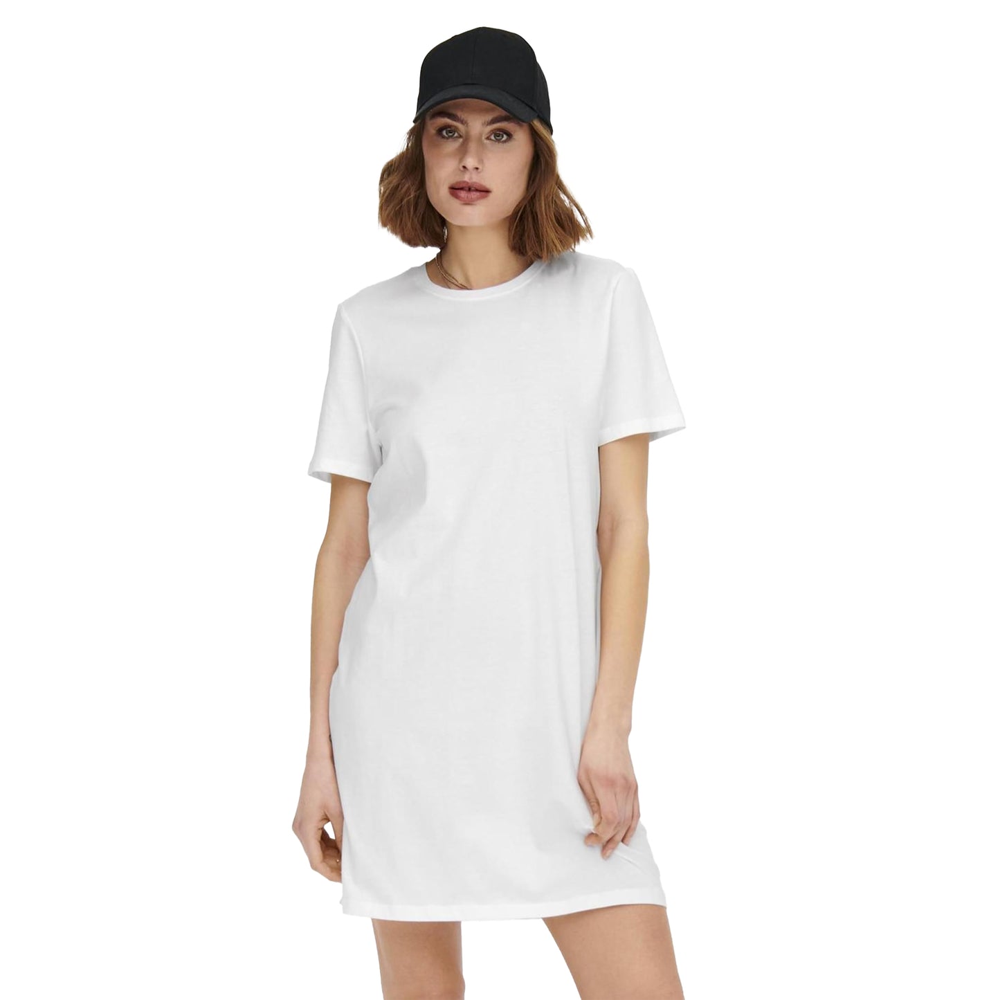 White - Side - Lacoste Womens-Ladies Pique Collared Polo Shirt Dress