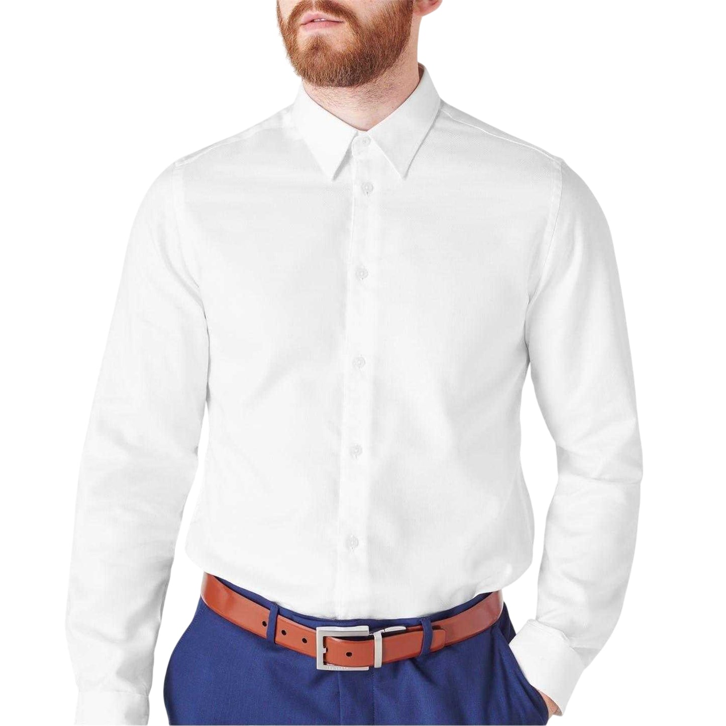 White - Side - Ted Baker Mens Jorvic Slim Shirt