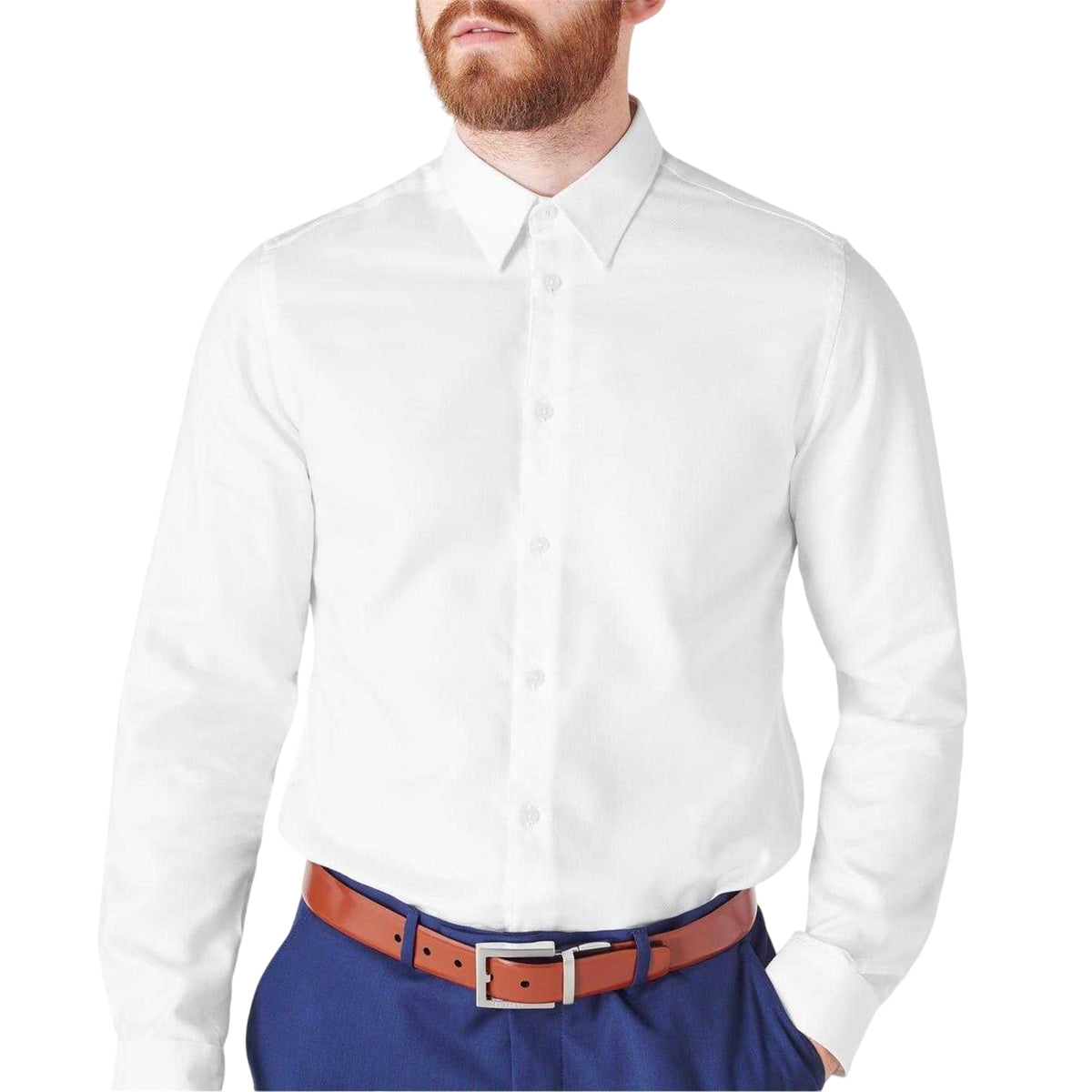 White - Side - Ted Baker Mens Jorvic Slim Shirt