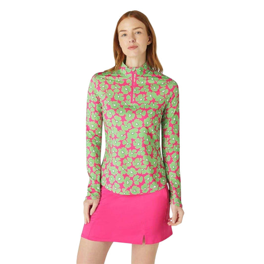 Pink - Front - Callaway Womens-Ladies Floral Golf Top