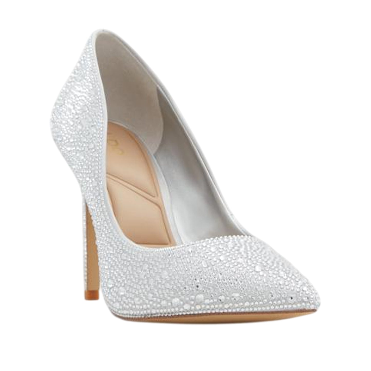 Silver - Pack Shot - Aldo Womens-Ladies Stessy2.0 Sparkling Party Court Shoes