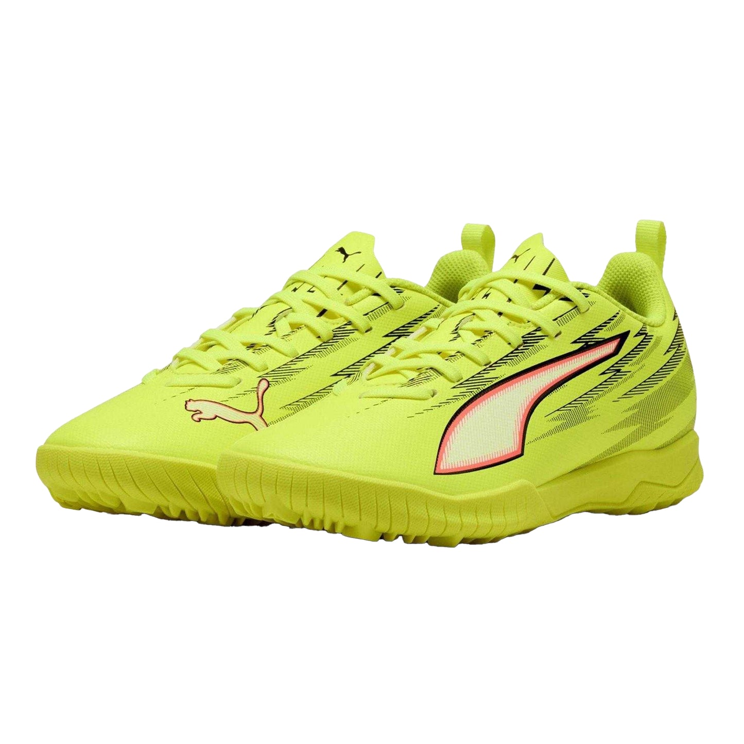 Yellow-Black - Pack Shot - Puma Childrens-Kids Ultra 5 Play Astro Turf Trainers