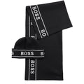 Black - Front - Hugo Boss Ulfino Hat And Scarf Set