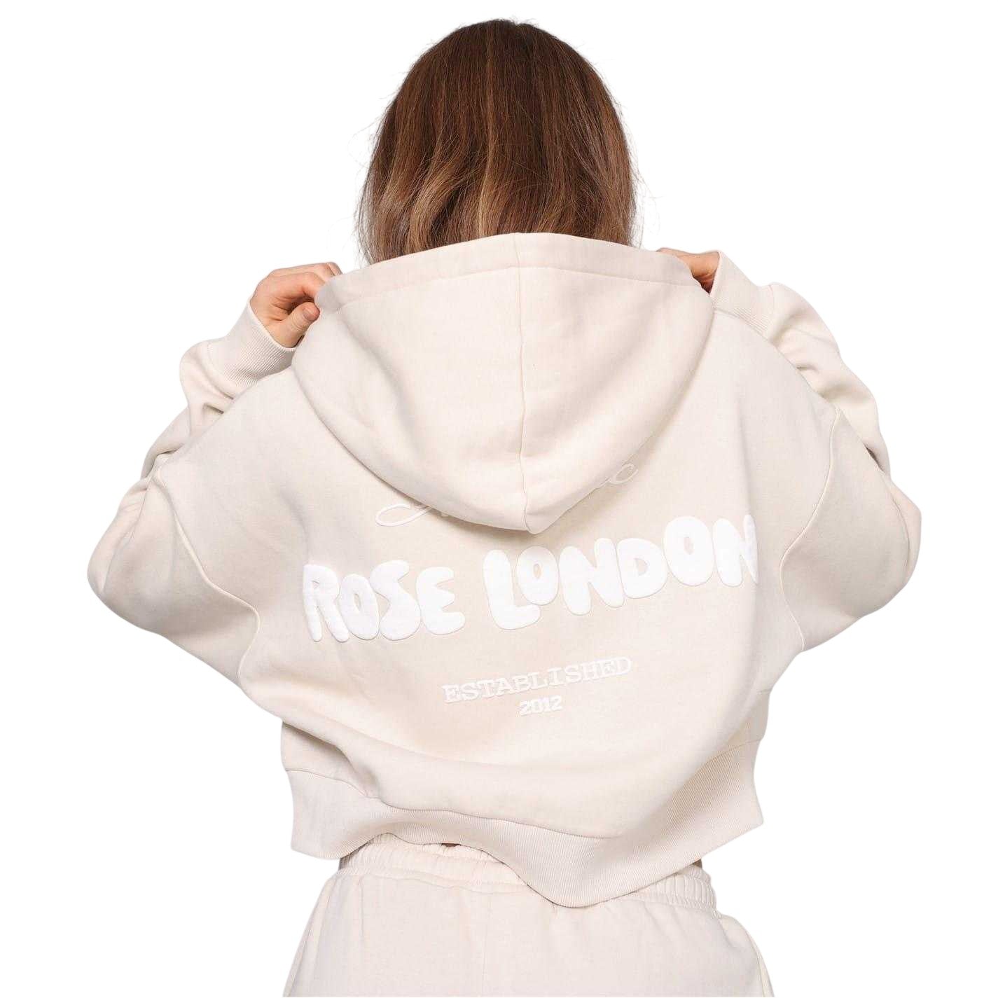 Summer Sand - Pack Shot - Rose London Womens-Ladies Graphic Print Crop Hoodie