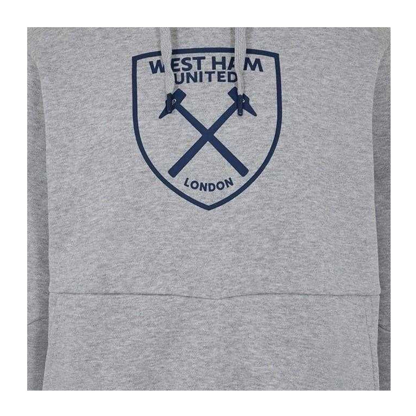 Grey - Side - Source Lab Mens West Ham United FC Hoodie