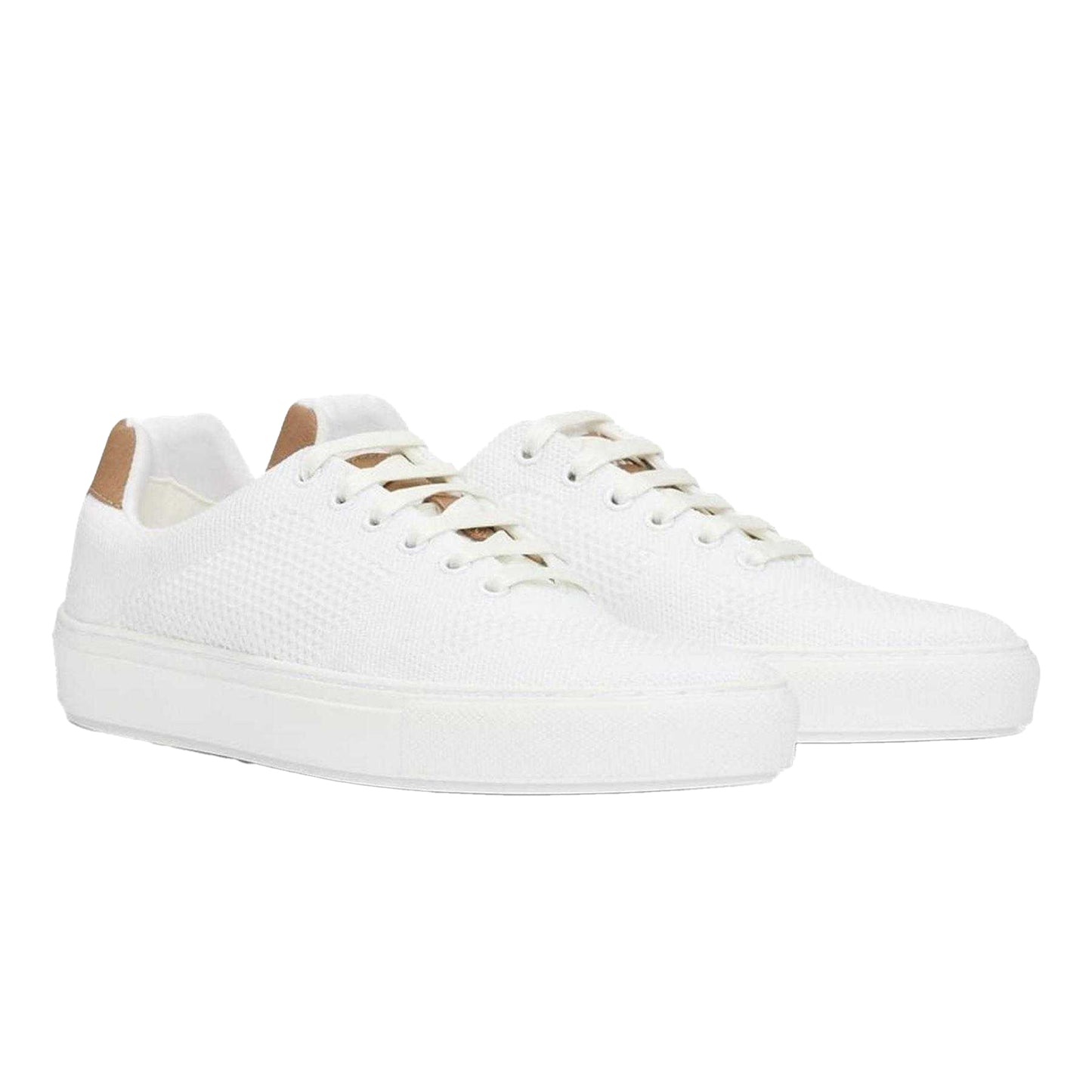 White - Pack Shot - Boss Womens-Ladies Katie Leather Trainers