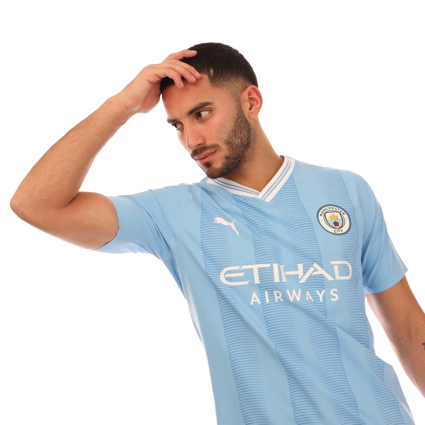 Light Blue - Lifestyle - Manchester City FC Mens 2023-24 Authentic Home Jersey