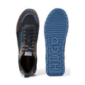 Black-White - Close up - Hugo Mens Icelin Suede Panel Running Trainers
