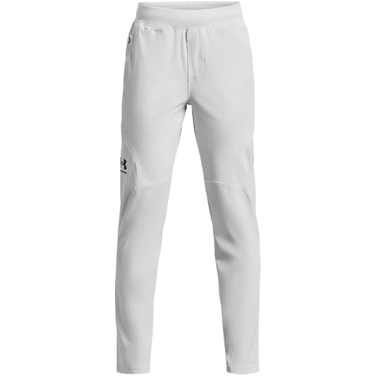 Halo Grey-Black - Front - Under Armour Boys Unstoppable Tracksuit Bottoms