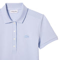 Blue - Side - Lacoste Womens-Ladies Mini Pique Stretch Slim Polo Shirt