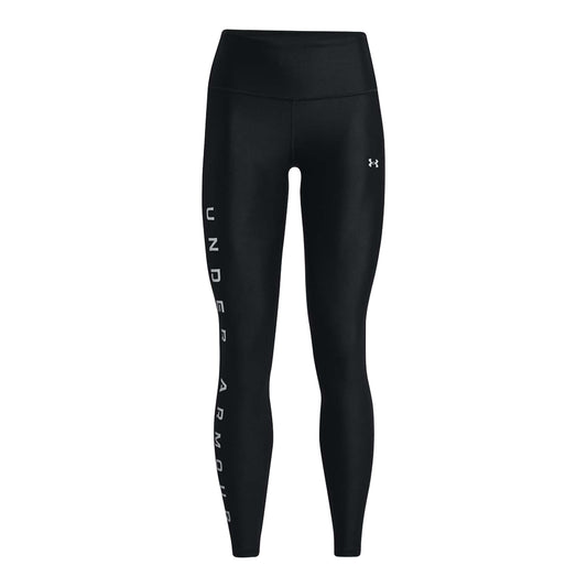 Black - Front - Under Armour Womens-Ladies HeatGear Reflective Leggings