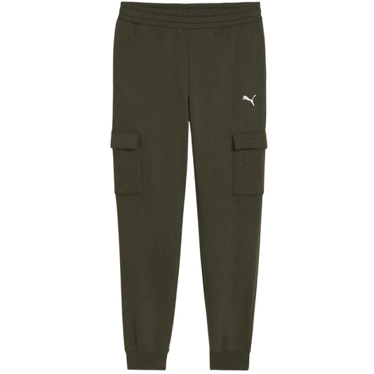 Olive - Front - Puma Mens Cotton Logo Sweatpants