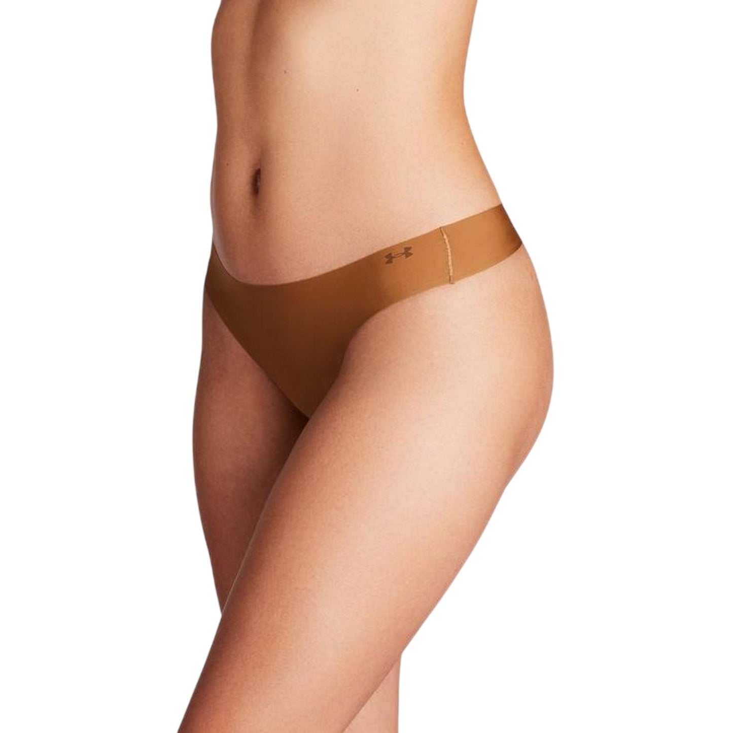 Brown - Lifestyle - Under Armour Womens-Ladies Plain High Leg Thong (Pack of 3)