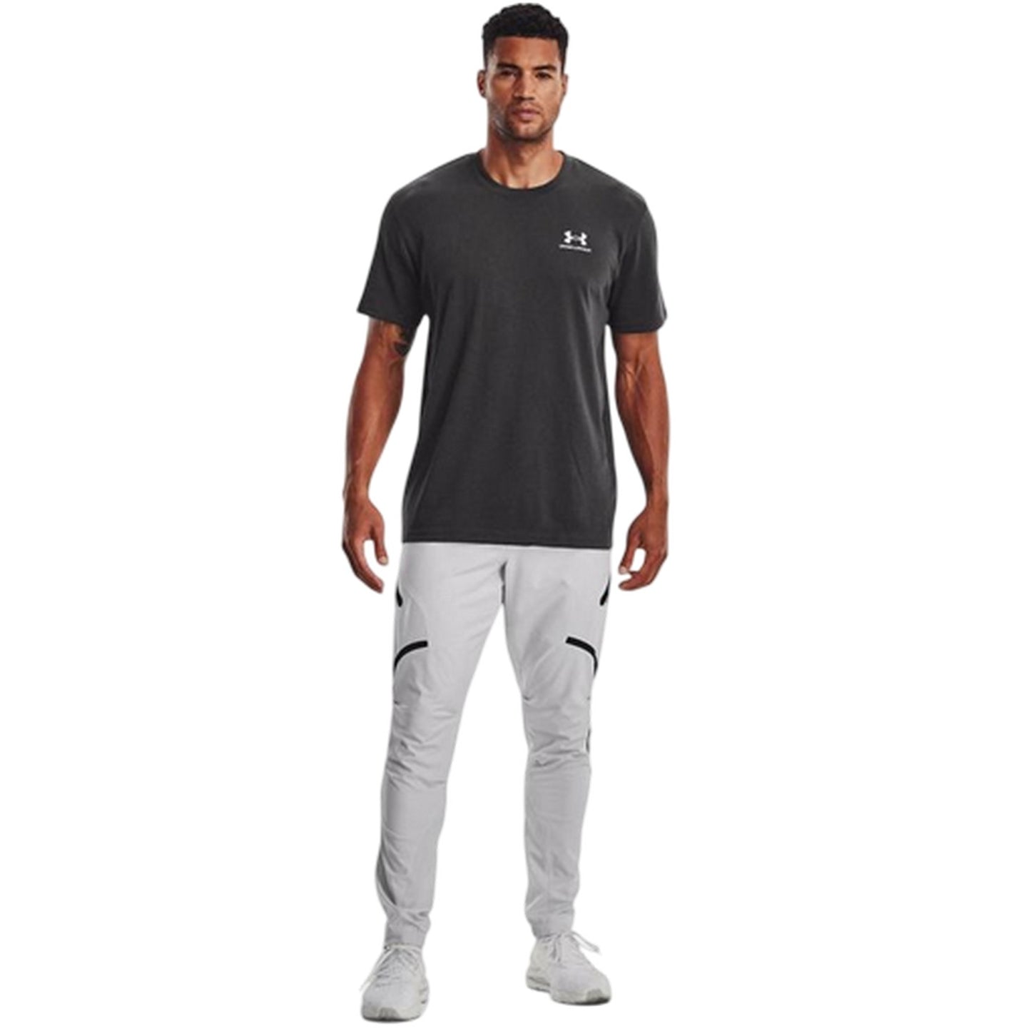 Grey - Pack Shot - Under Armour Mens Unstoppable Casual Cargo Trousers