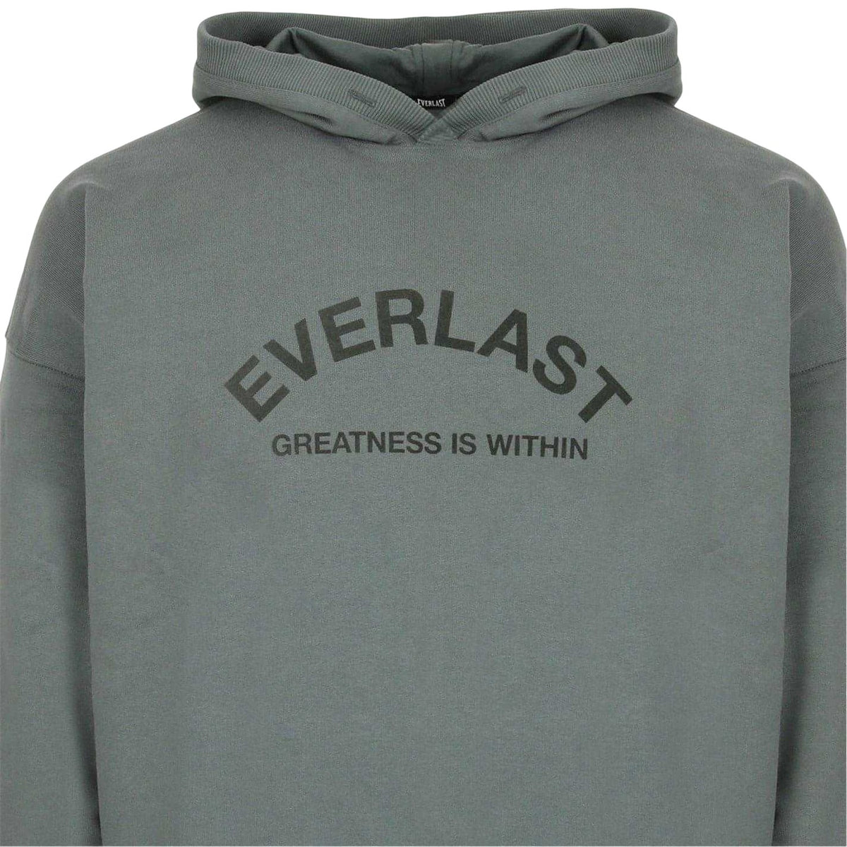 Khaki Green - Side - Everlast Mens Flocked Oversized Hoodie