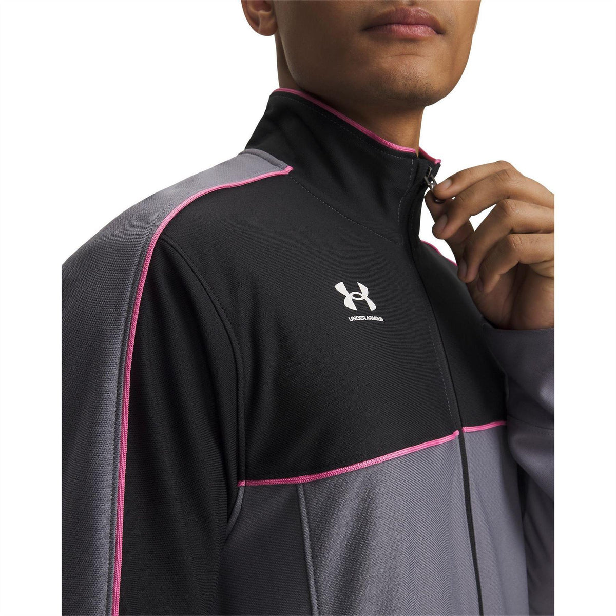 Frost Gray-Athletic - Side - Under Armour Mens Challenger Tracksuit Top