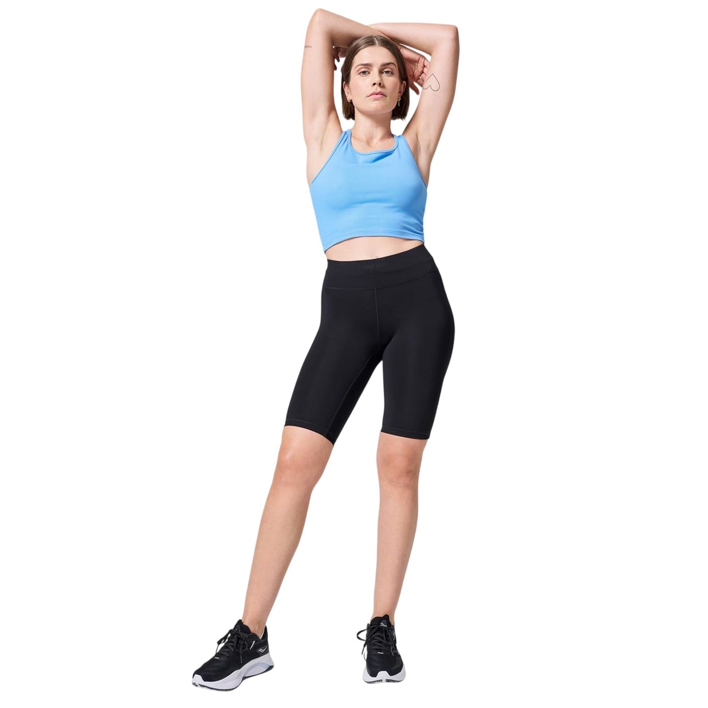 Black - Side - Casall Womens-Ladies Slim Athletic Cycling Shorts