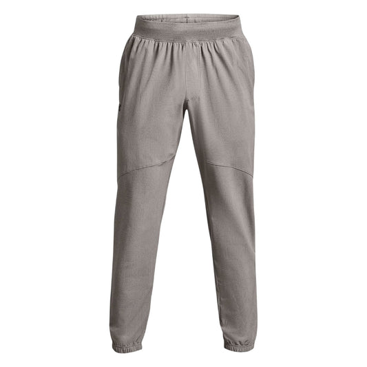 Grey - Front - Under Armour Mens Woven Stretch Regular Jogging Bottoms