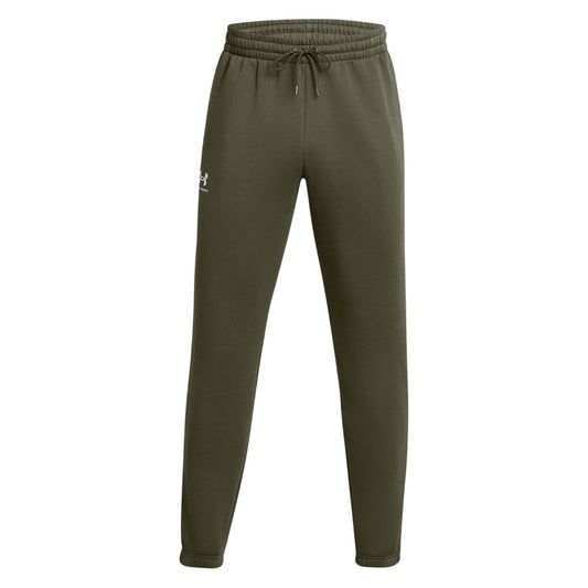 Green - Front - Under Armour Mens Fleece Tape Slim Joggers