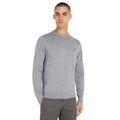 Grey - Side - Tommy Hilfiger Mens 1985 Cotton Crew Neck Sweater Top