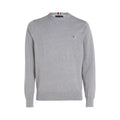Grey - Front - Tommy Hilfiger Mens 1985 Cotton Crew Neck Sweater Top