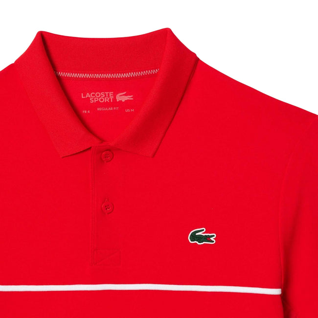 Red - Back - Lacoste Mens Daniil Medvedev Regular Tennis Polo Shirt