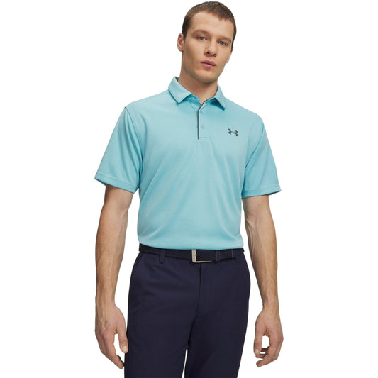 Blue Haze - Front - Under Armour Mens Tech Mesh Polo Shirt