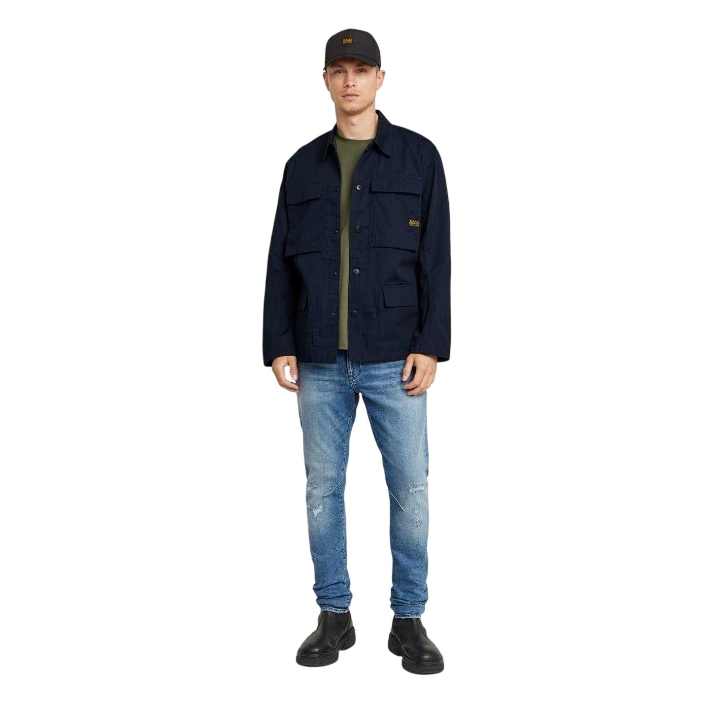 Salute - Pack Shot - G-Star Mens Logo Flap Pocket Overshirt