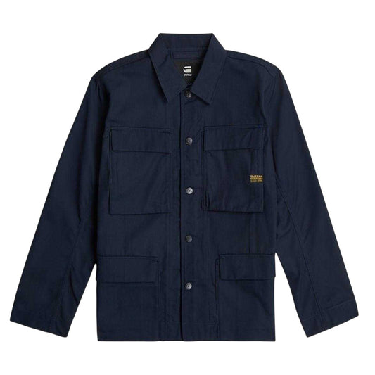 Salute - Front - G-Star Mens Logo Flap Pocket Overshirt