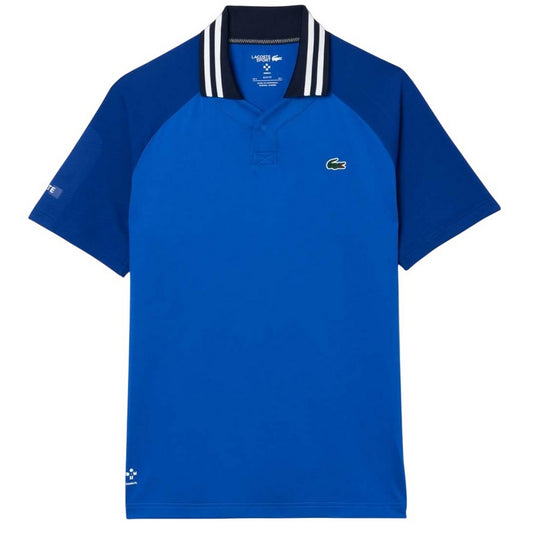 Blue - Front - Lacoste Mens Daniil Medvedev Slim Tennis Polo Shirt