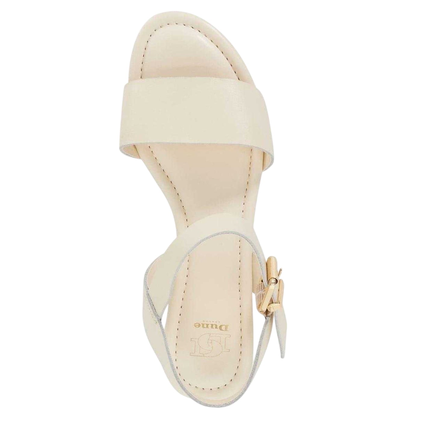 Ecru - Lifestyle - Dune London Womens-Ladies Leather Platform Sandals