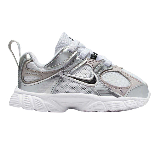White-Black-Grey - Front - Nike Baby V5 Lace Up Running Trainers