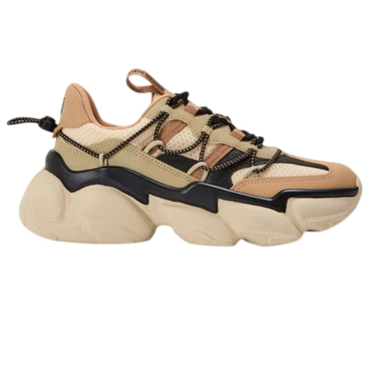 Khaki-Black - Front - Steve Madden Womens-Ladies Chunky Sole Shoes