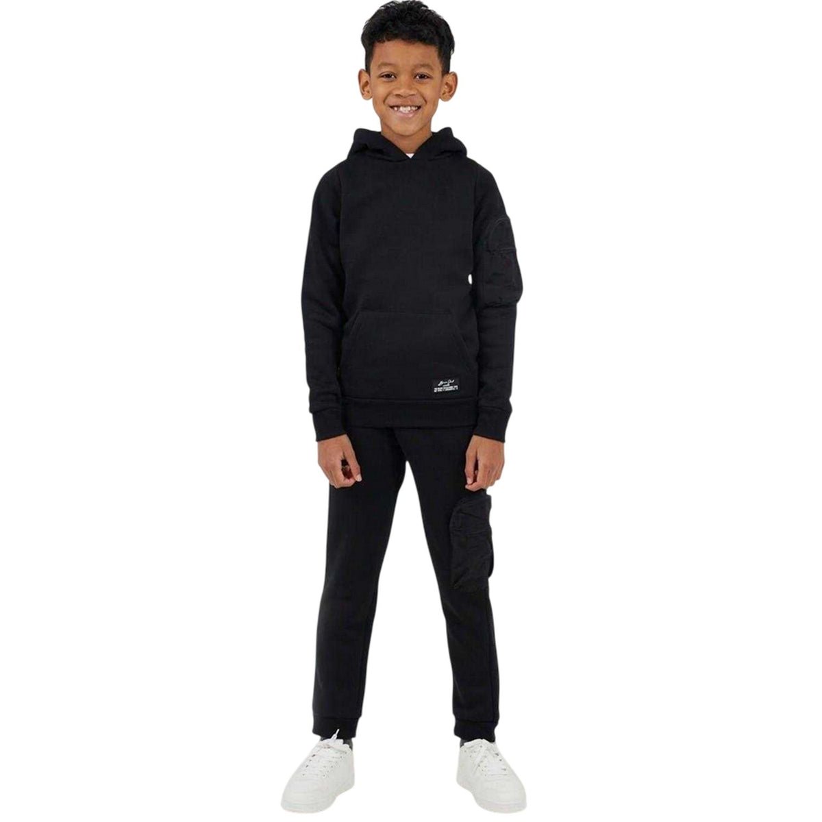 Black - Lifestyle - Brave Soul Boys Long-Sleeved Drawstring Hoodie