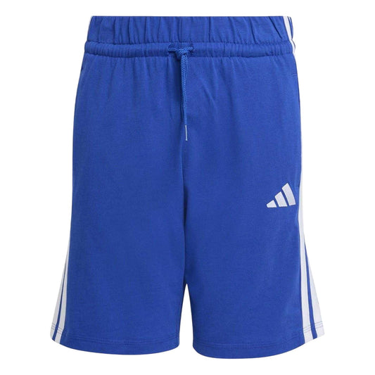 Ink-White - Front - Adidas Childrens-Kids Essentials 3 Stripes Jersey Shorts