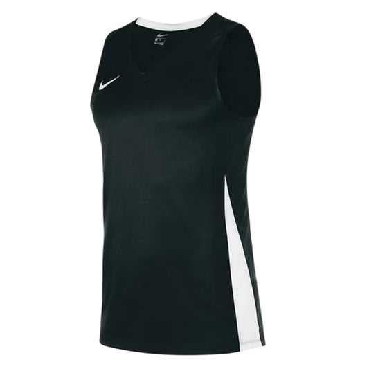 Black-White - Front - Nike Childrens-Kids V Neck Sleeveless Basketball Jersey