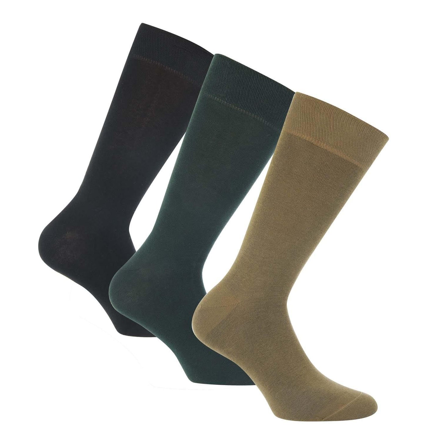 Black-Green - Back - Lyle & Scott Unisex Adult Embroidered Logo Crew Socks (Pack of 3)