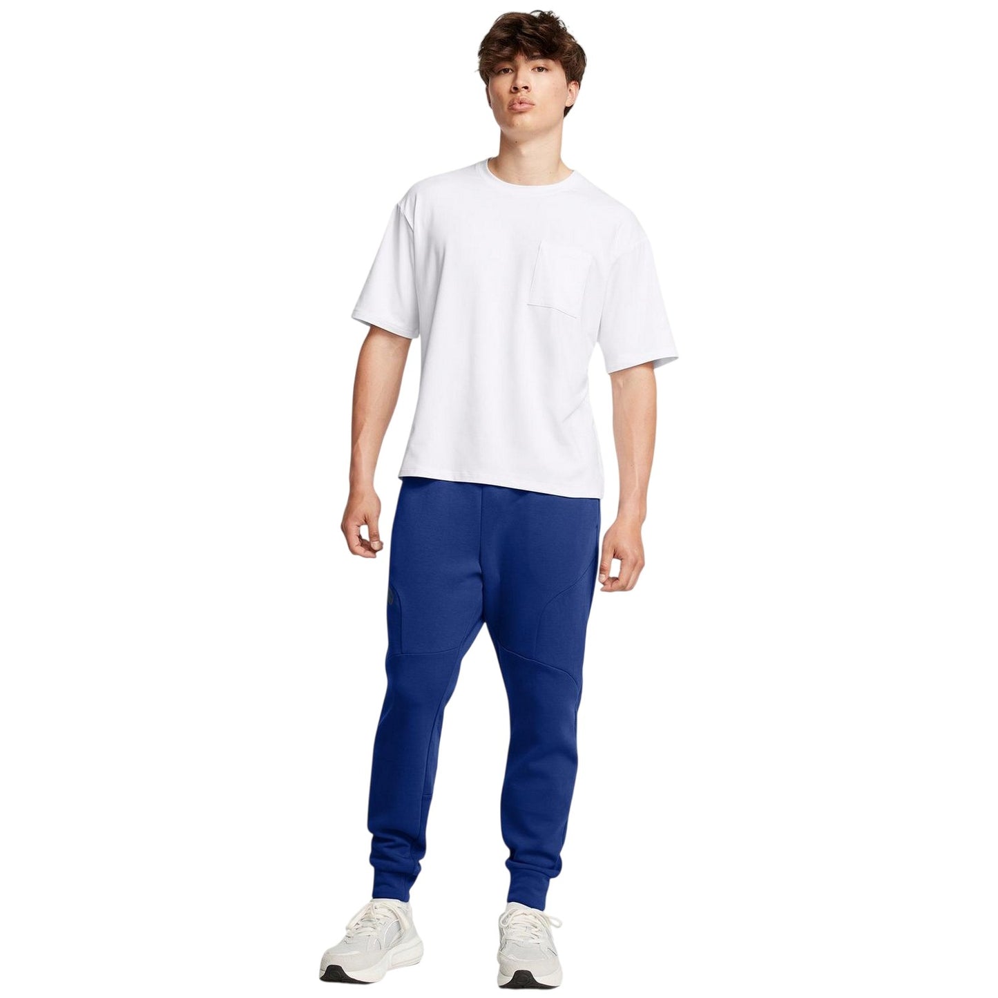 Tech Blue-Black - Side - Under Armour Mens Unstoppable Sport Joggers