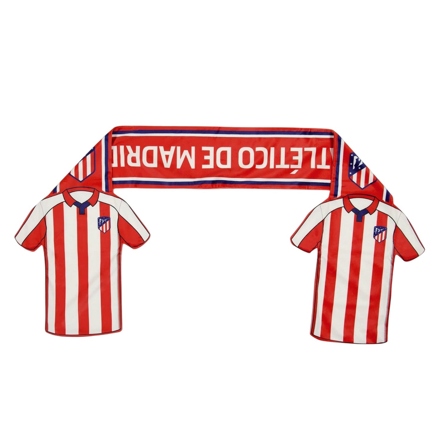 Red Print - Side - Atletico Madrid FC Jersey Logo Football Scarf