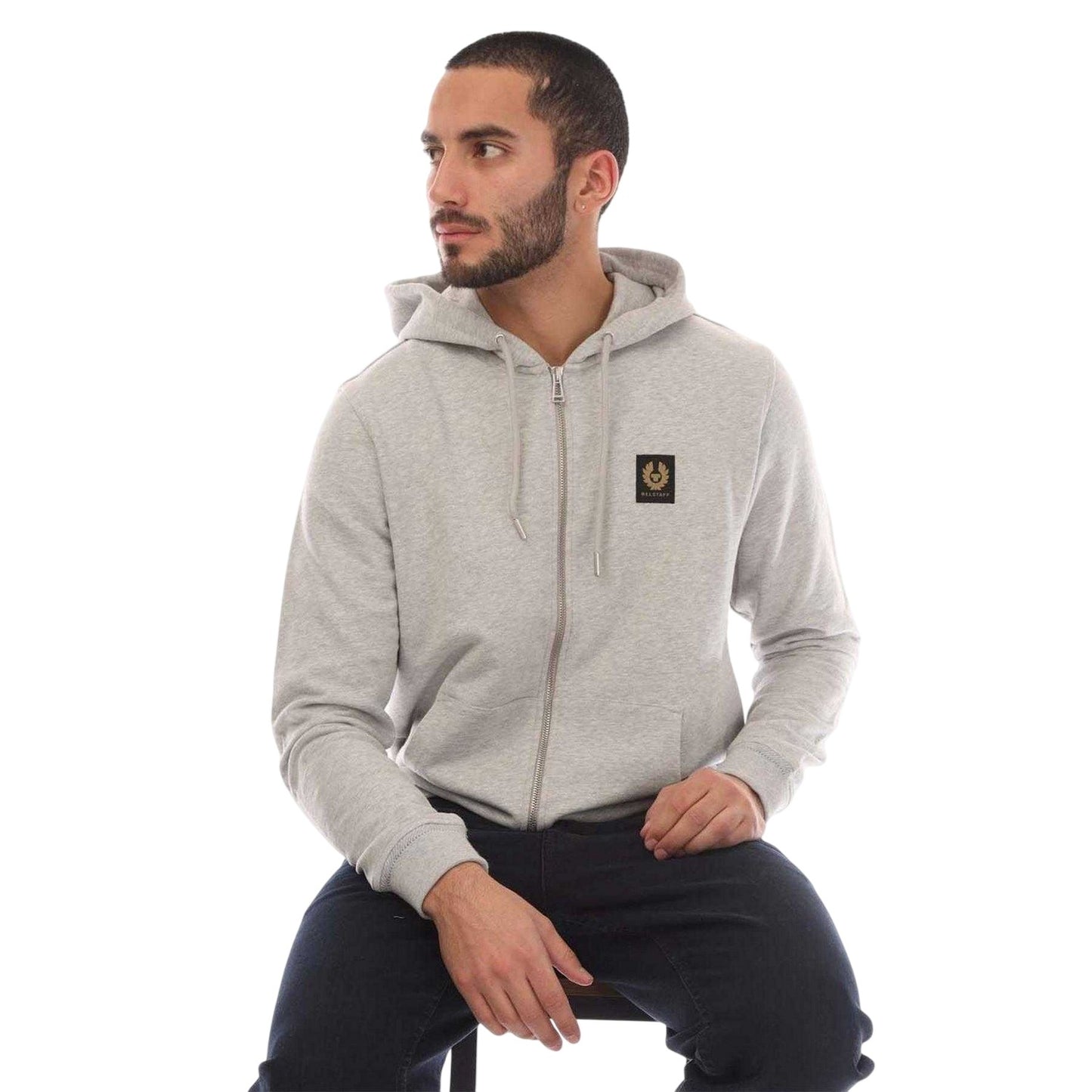 Silver - Lifestyle - Belstaff Mens Full Zip Hoodie