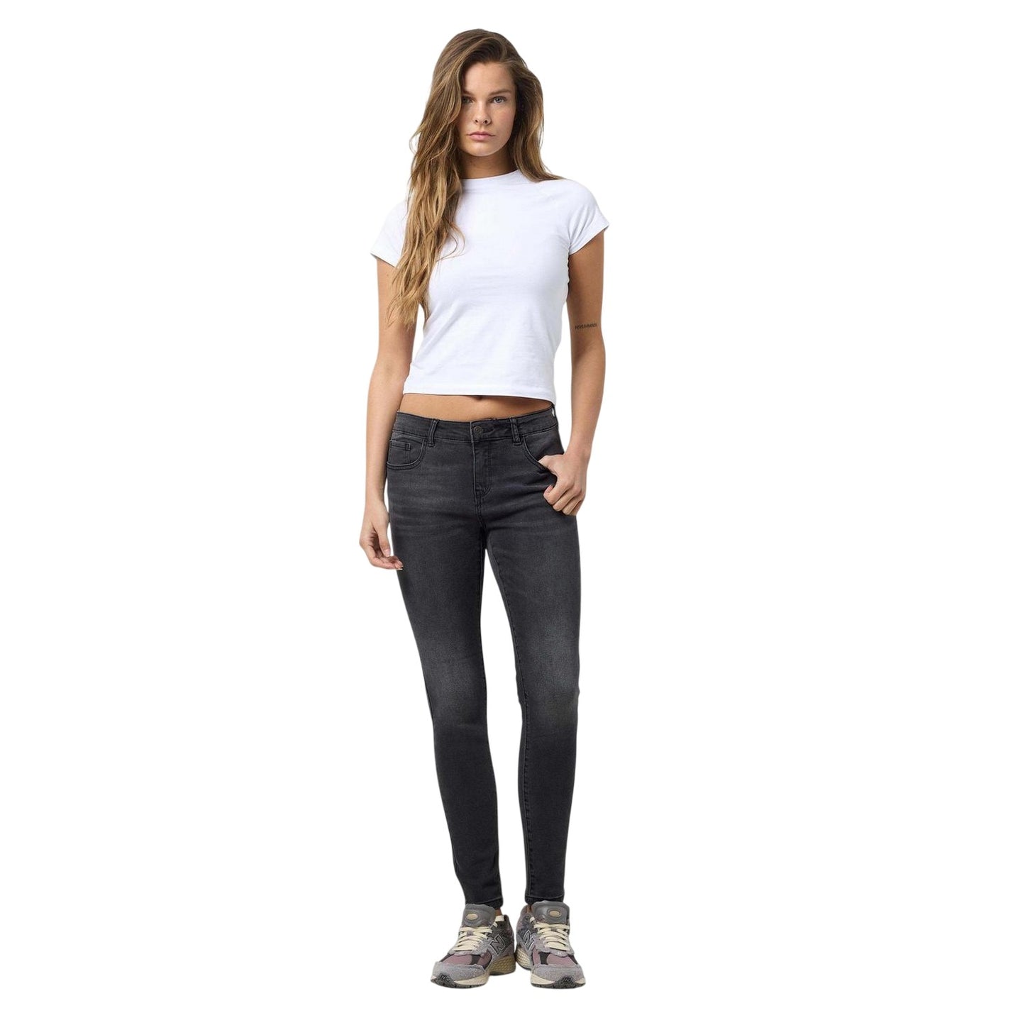 Dark Grey - Lifestyle - Noisy May Womens-Ladies 5 Pockets Skinny Jeans