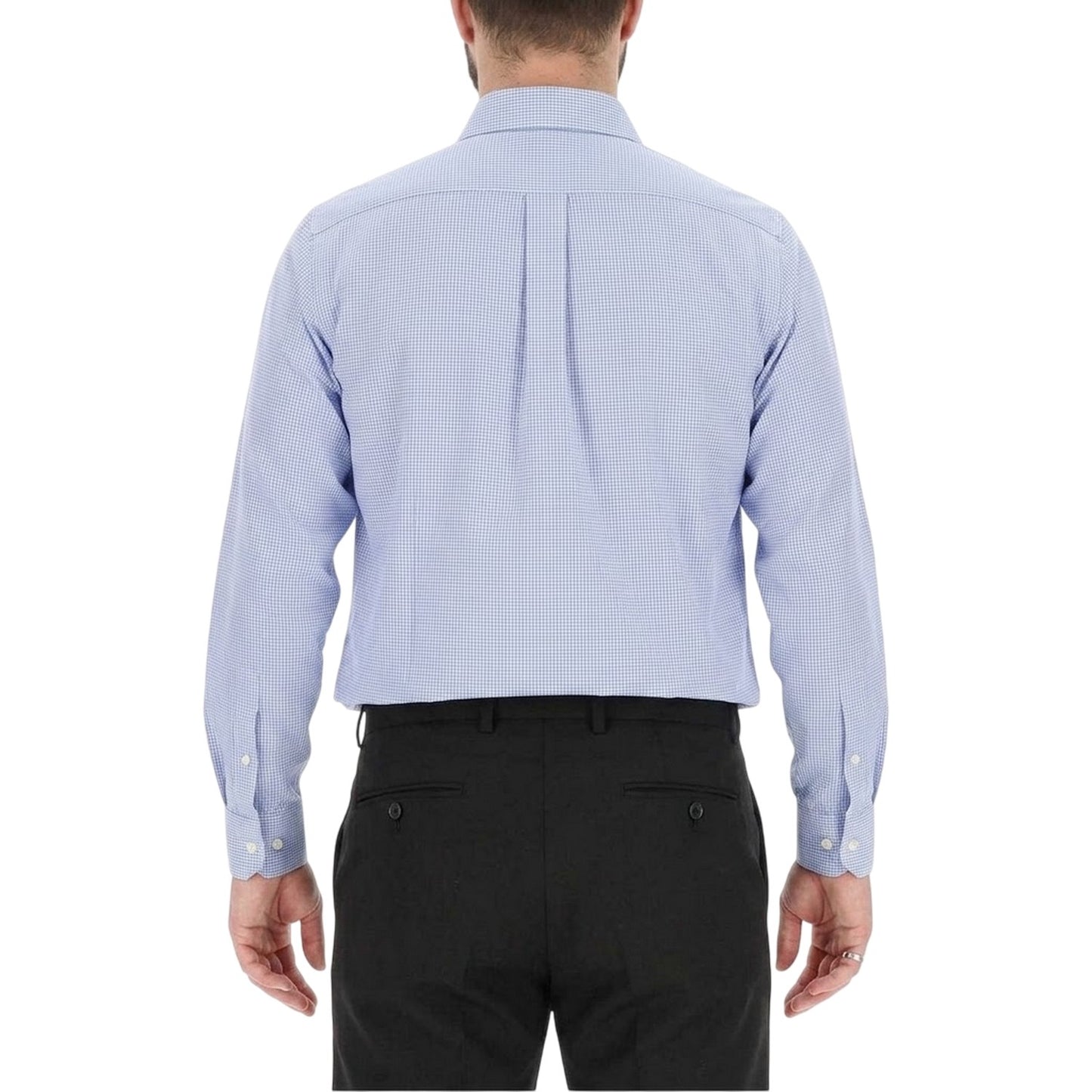 Blue - Back - Scotch And Soda Mens Collared Long-Sleeved Shirt