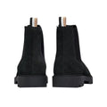 Black - Back - Boss Mens Signature Stripe Suede Taped Chelsea Boots