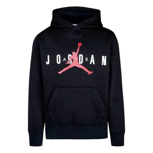 Black - Front - Nike Childrens-Kids Air Jordan Jumpman Hooded Pullover Hoodie