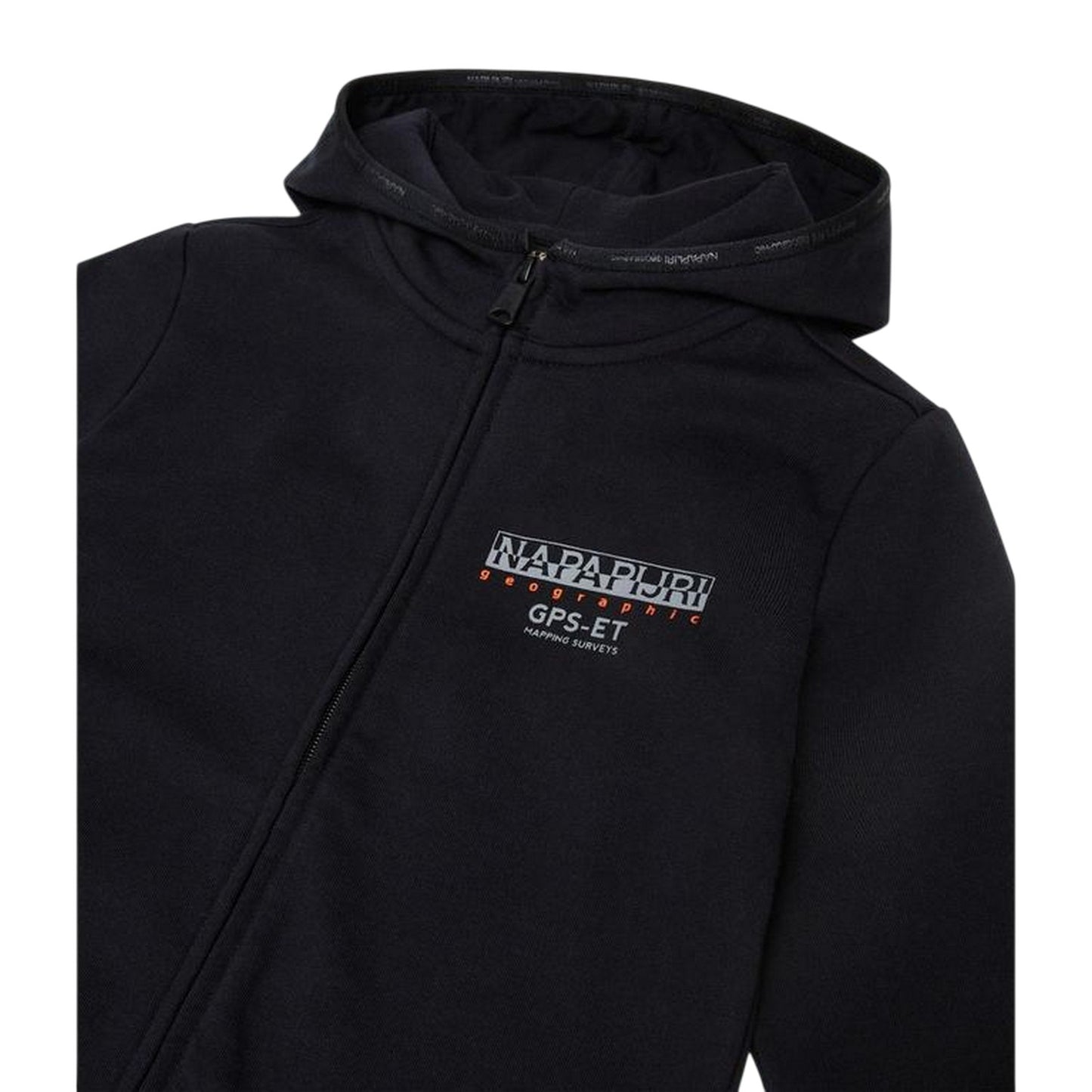 Black - Side - Napapijri Childrens-Kids Hooded Regular Sweatshirt