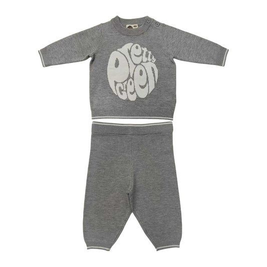 Grey Marl - Front - Pretty Green Baby Pyjama Set