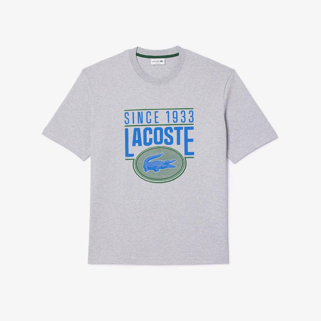 Grey - Lifestyle - Lacoste Mens Printed Heavy Cotton Loose Fit T-Shirt