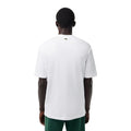 White - Back - Lacoste Mens Printed Heavy Cotton Loose Fit T-Shirt